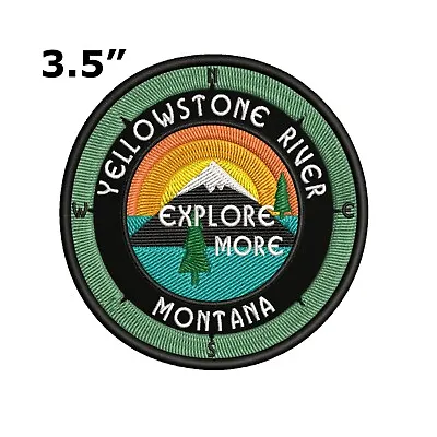 Yellowstone River Montana Patch Embroidered Iron-on Applique Travel Souvenir • $5.87