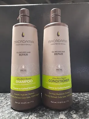 Macadamia Ultra Rich Shampoo And Conditioner 1L Coarse To Coiled Twin Pack • £45