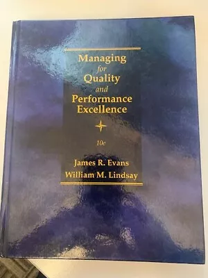 Managing For Quality And Performance Excellence Book • $29.99