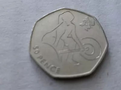 2011 50 Pence Coin  Olympic Weightlifting   In   Very Good Condition. • £2.50