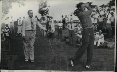$17.99 • Buy 1939 Press Photo Bud Ward (right), Spokane Golfer, Swings The Golf Club