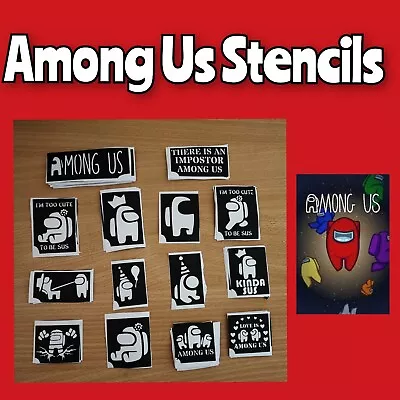 £3 • Buy Glitter Tattoo / Face Paint Stencils. Among Us X 14 Children Birthday Party