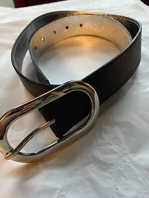 Michael Michael Kors Belt Ladies MK Signature Black Size Medium • $22.09