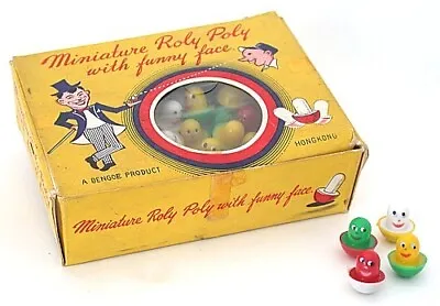 Roly Poly Toys Store Display Box Full Mini Rolling Toy Vintage Original 1950's • $299.98
