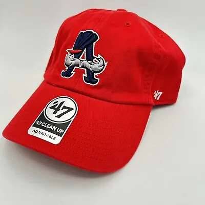 New Auburn Doubledays MiLB 47 Brand Clean Up Hat Cap - Red • $26.95
