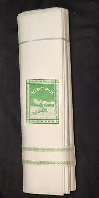 New Vintage Old Stock Belfast Mills Irish White Linen 10 Yards Clean Bright • $169.99