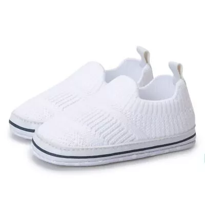 Baby Girls Boys Pram Toddlers Socks Shoes Soft Infant Sneakers Newborn Trainers • £6.99