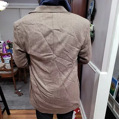 $2 • Buy Mens Blazer Sport Coat Jacket Haggar 40 Regula Poly Blend  Blue Gray Weave  #40