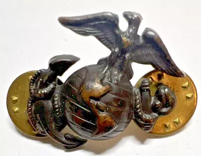 USMC Marine Corps EGA Hat Lapel Pin Eagle Globe & Anchor Emblem “Oiled Bronze” • $11.99