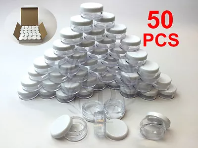 50 Pieces 5 Grams Cosmetic Empty Sample Small Containers Jar Makeup Lip Balm 5ml • $8.59