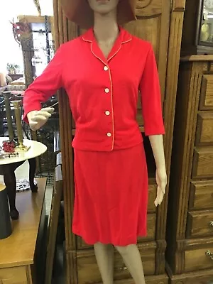 Vintage Mode O Day Red Suit Two Piece Small Medium Retro Women’s  • $9.99