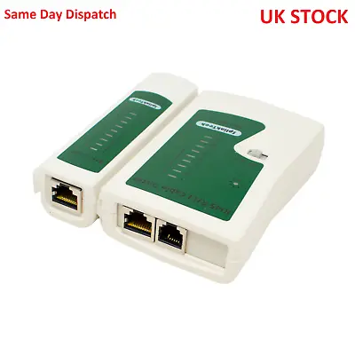 £4.99 • Buy NETWORK CABLE LAN TESTER Ethernet TESTING TOOL LED LIGHTS CAT5e CAT6 RJ11 UK