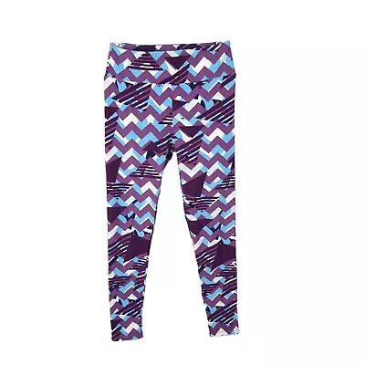 Lularoe Leggings Womens One Size Stretch 24x27 Chevron Mid Rise Colorful Pants  • $6.99