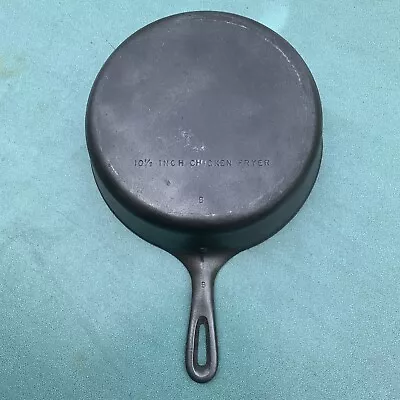 Vtg #8 Wagner Unmarked Deep Skillet 10 1/2  CHICKEN FRYER Restored & Seasoned • $69.50