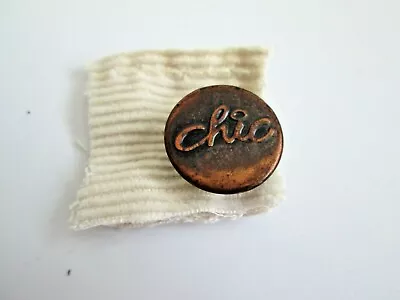 Chic Pants Button Replacement Copper Metal Round Vintage H.i.s. Jeans Tack Pin • $4.99