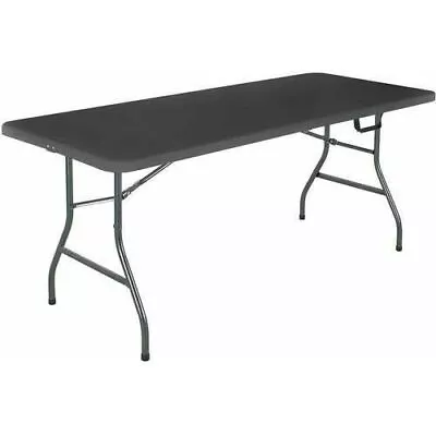 Cosco 14678BKH1 6 Foot Centerfold Folding Table - Black • $89.99