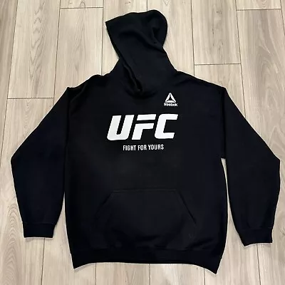 Reebok UFC Hoodie Regular Pullover Sweatshirt Mens Large Black Adult Sport • $25.97