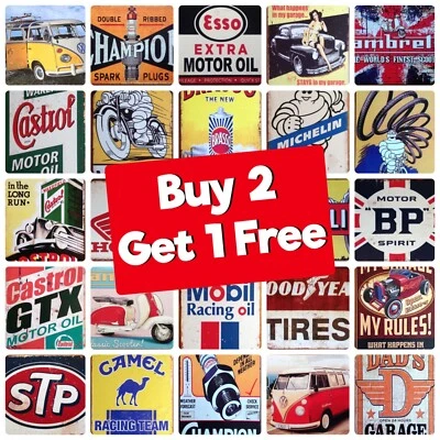£6.99 • Buy Metal Wall Plaque Retro Vintage 20x30 Cm 8x12  Garage Bar Pub Man Cave Tin Sign