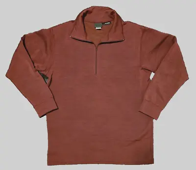 KENYON MENS POLARTEC Power Stretch 1/4 Zip Sweatshirt Burgundy SZ L Made In USA • $16.99