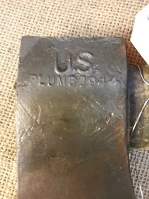 Vintage WW2 1944 U.S. Military Plumb Embossed Hatchet • $74.95