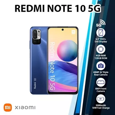 (Unlocked) Xiaomi Redmi Note 10 5G 4+128GB Dual SIM Android Mobile Phone - Blue • $457