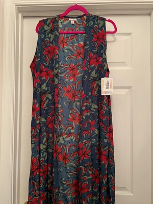 £20.27 • Buy NWT Lularoe Joy, Green With Red Poinsettias Large