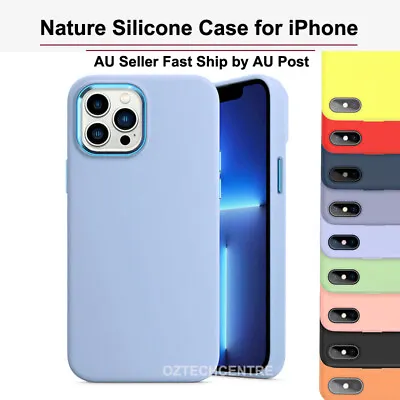 IPhone Silicone Case Nature Liquid Silicone Case Skin Protector Cover 15 14 13 • $5.95