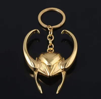 Loki Marvel Keychain Key Chain Avengers Thor Keyring Disney Clip Metal Pendant • £4.49