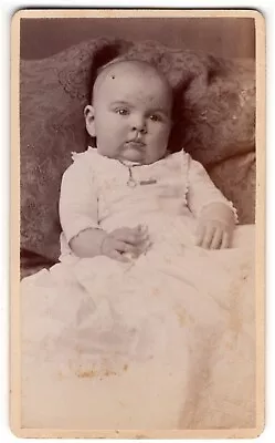 CIRCA 1880s CDV COLBY BABY IN WHITE CHRISTENING DRESS MANCHESTER NEW HAMPSHIRE • $9.99