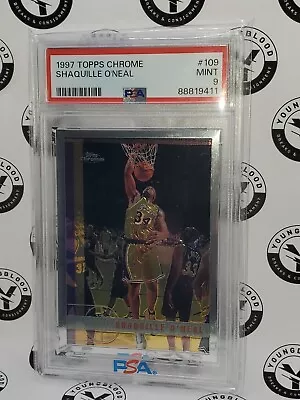 1997 Topps Chrome Shaquille O'neal #109 - Los Angeles Lakers - Psa 9 Mint  • $24.99