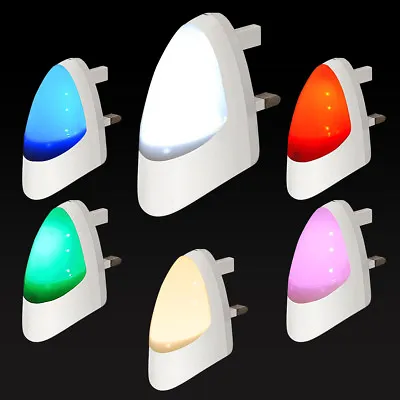 2 X Automatic LED Sensor Night Light Wall Plug In Energy Saving Dusk 2 Dawn  • £8.29