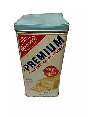 1969 Nabisco Premium Saltine Cracker Metal Tin Container Box Tin 14 OZ Vintage • $28.50