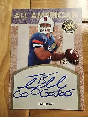 $499.99 • Buy Tim Tebow 2010 Press Pass All American Autograph Rookie Card /150  Go Gators  /8