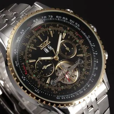 JARAGAR Big Dial Mens Wristwatches Top Brand Luxury • £60.27