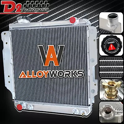 DPI2101 4 Row Aluminum Radiator For 1987-2006 Jeep Wrangler TJ YJ 4.0L 4.2L L6 • $179