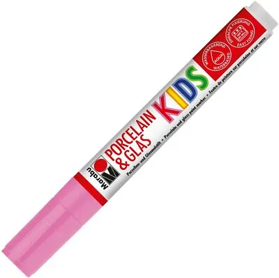 Marabu Porcelain & Glass Painter Kids Marker Pen Pink • £4.26