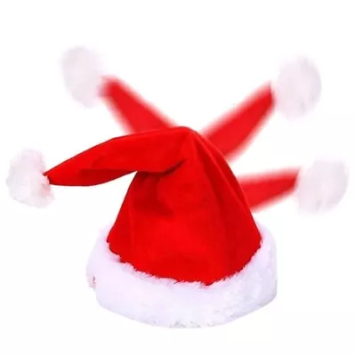 Christmas Music Santa Hat Festive Holiday Adults Kids Party Supplies Costume • £12.71