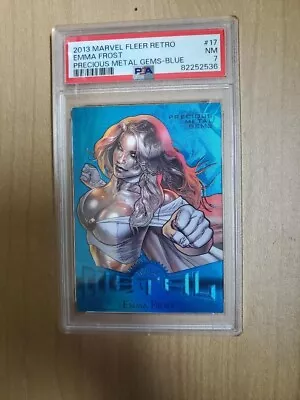 2013 Marvel Fleer Retro BLUE Precious Metal Gems PMG EMMA FROST 25/50 #17 PSA 7 • $999.99