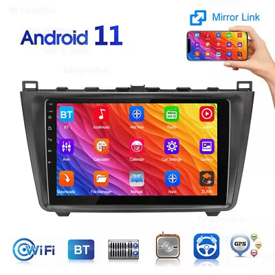 For Mazda 6 2007-2012 9  Car Stereo GPS Navi WiFi Radio Android 11 Double 2Din • $113.98