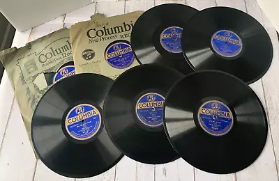 Columbia Records 78rpm Double Side 10-inch Untested For Decor Or Music Lot Of 7 • $16