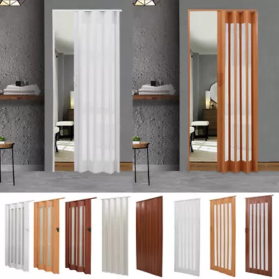 £65.95 • Buy PVC Folding Door Interior Accordion Sliding Door Panel Divider Kitchen Bathroom