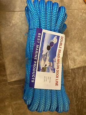 Best Marine Products 3/4 Inch 30 FT Double Braid Nylon Dock Line Anchor Line 2pc • $34.90