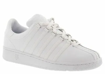 Men K-Swiss Classic VN Leather 03343-101 White White 100% Authentic Brand New • $69.99