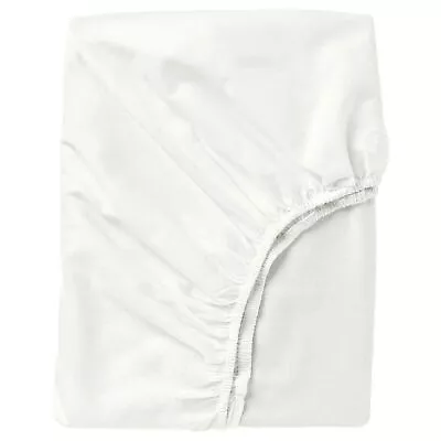 Ikea FARGMARA Fitted Sheet Great Quality White 4 Sizes • £14.99