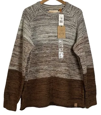 Weatherproof Vintage Ombre Roll Crewneck Sweater NWT Men XXL Brown Knit Pullover • $19.89