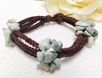 American Eagle Braided Horsehair & Turquoise Stone Bracelet 8  • £11.68