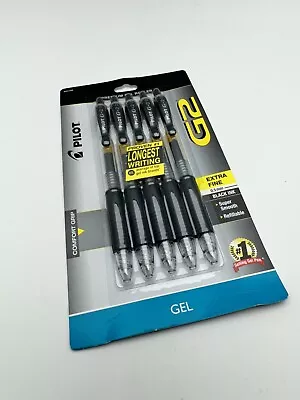 Pilot G2 Black Rollerball Pen Retractable Refillable Extra Fine 0.5mm Tip 0 • $8.97