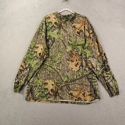 Mossy Oak Obsession Camo Shirt Mens 2XL Mock Neck Hunting Pullover • $19.84