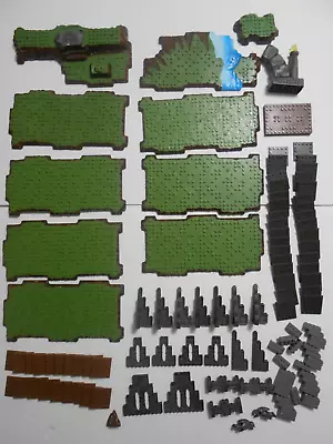 Mega Bloks Dragons Krystal Wars Terrain Base Plates Water Grass Over 100 Pieces • $49.99