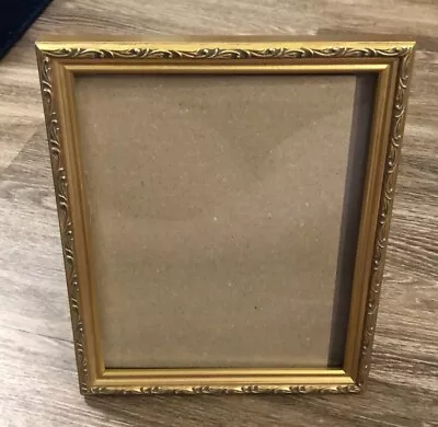 Vintage Fits 9 X 7” Gold Gilt Italian Style Filigree Picture Frame • $28